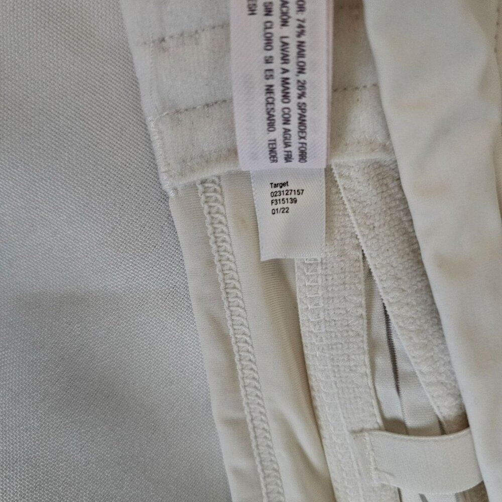 Auden Women's White Sheer Lace Striped Overlay Slightly Lined‎ Bralette Size XL - Picture 13 of 14